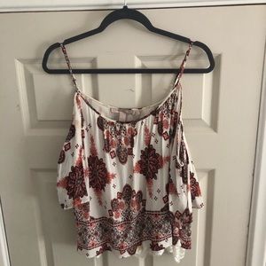 Off the shoulder flowery blouse
